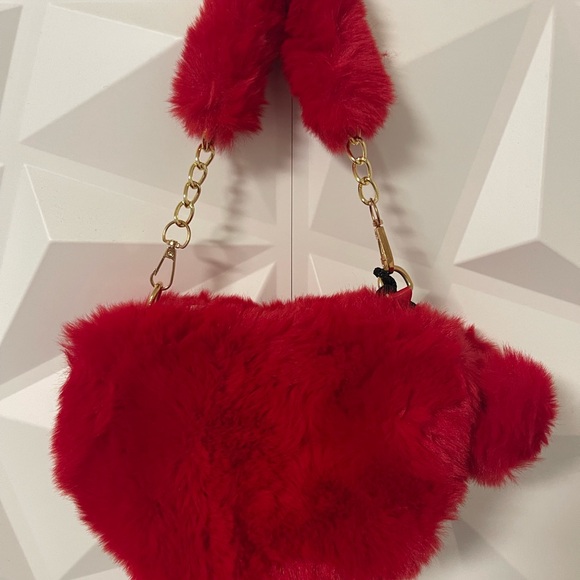 New! Red Heart Plush Bag - Picture 8 of 10